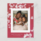 ラブ紙吹雪赤バレンタインデーの写真はがき シーズンポストカード (正面)