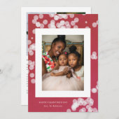 ラブ紙吹雪赤バレンタインデーの写真カード シーズンカード (正面/裏面)