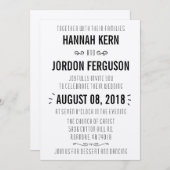 ラブ素朴ル結婚クラフト 招待状 (正面/裏面)