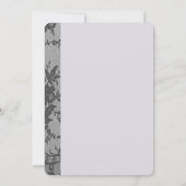 ラブ素朴&レースラベンダー結婚式招待状 招待状 (裏面)