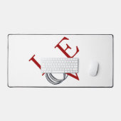 ラブ結婚ズリングや輪デザイン デスクマット (キーボード&マウス)