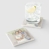 ラブ結婚リーの写真 ストーンコースター (横)