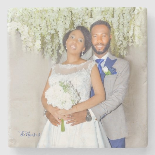 ラブ結婚リーの写真 ストーンコースター (正面)