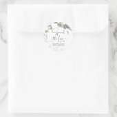 ラブ結婚式の引き出物ジャムジャムキャンドルを広げる ラウンドシール (バッグ)