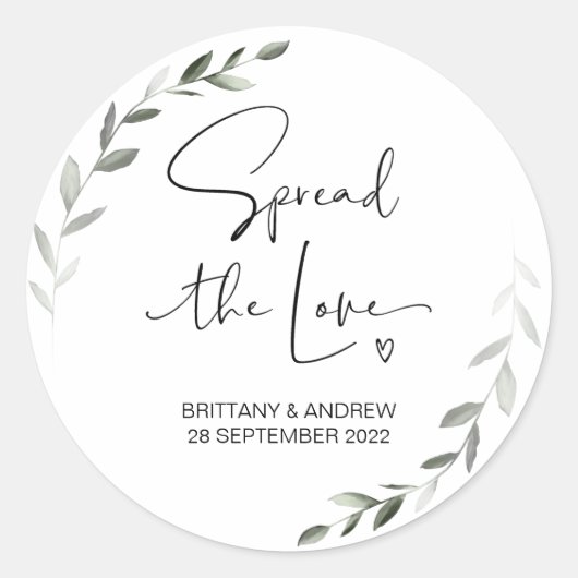 ラブ結婚式の引き出物ジャムジャムキャンドルを広げる ラウンドシール (正面)