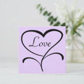 ラブ結婚式招待状 招待状 (スタンド正面)