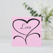 ラブ結婚式招待状 招待状 (スタンド正面)