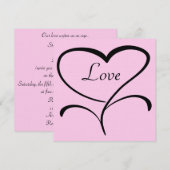 ラブ結婚式招待状 招待状 (正面/裏面)