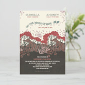 ラブ結婚式招待状refwi3 招待状 (スタンド正面)