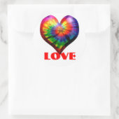 ラブ絞り染めハートシール!! ラウンドシール (バッグ)