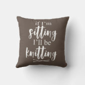 ラブ編み物おもしろいニッターとクロシェ引用文 クッション (裏面)