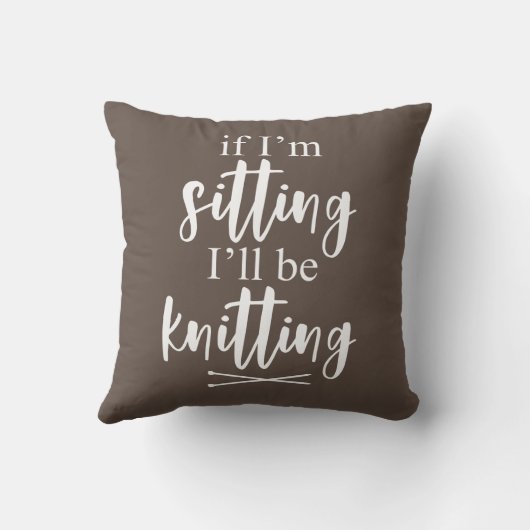 ラブ編み物おもしろいニッターとクロシェ引用文 クッション (裏面)