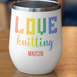 ラブ編み物カラフルかわいい