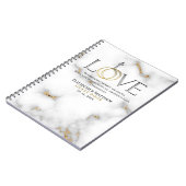 ラブ聖なる書物、 経典エペソ4:2の結婚ゲストブック ノートブック (左側)