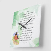 ラブ自然感動的の木キルマー スクエア壁時計 (傾斜)