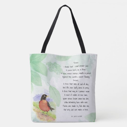 ラブ自然感動的の木キルマー トートバッグ (裏面)