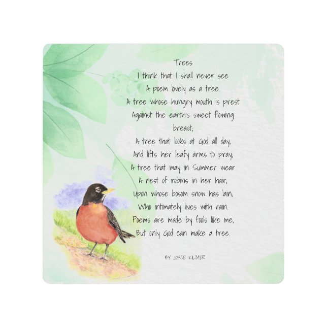 ラブ自然感動的の木キルマー メタルプリント (正面)