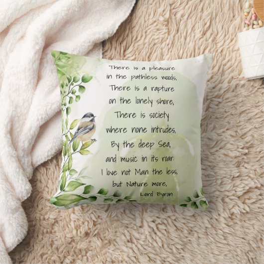 ラブ自然感動的引用文ロードバイロン クッション (ブランケット)