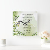 ラブ自然感動的引用文ロードバイロン スクエア壁時計 (ホーム)