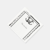 ラブ航海のいかりビーチ結婚式ブライダルシャワー スタンダードカクテルナプキン (角)