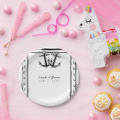 ラブ航海のいかりビーチ結婚式ブライダルシャワー ペーパープレート (パーティー)