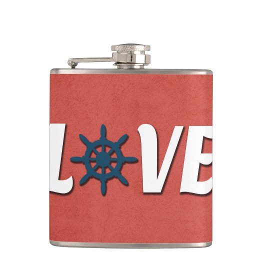 ラブ航海のデザイン フラスク (正面)