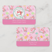 ラブ裁縫かわいいピンクの名刺 名刺 (正面/裏面)