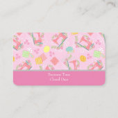 ラブ裁縫かわいいピンクの名刺 名刺 (裏面)