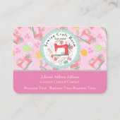 ラブ裁縫かわいいフォトピンクの名刺 名刺 (正面)