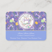 ラブ裁縫かわいいフォトラベンダービジネスカード 名刺 (正面)