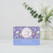 ラブ裁縫かわいいフォトラベンダービジネスカード 名刺 (スタンド正面)