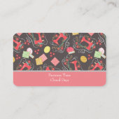 ラブ裁縫かわいい茶色の名刺 名刺 (裏面)