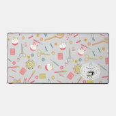 ラブ裁縫アクセサリーグレー デスクマット (正面)