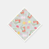 ラブ裁縫グレイ スタンダードカクテルナプキン (角)