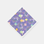 ラブ裁縫パープル スタンダードカクテルナプキン (角)