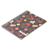 ラブ裁縫ブラウンノートブック ノートブック (左側)