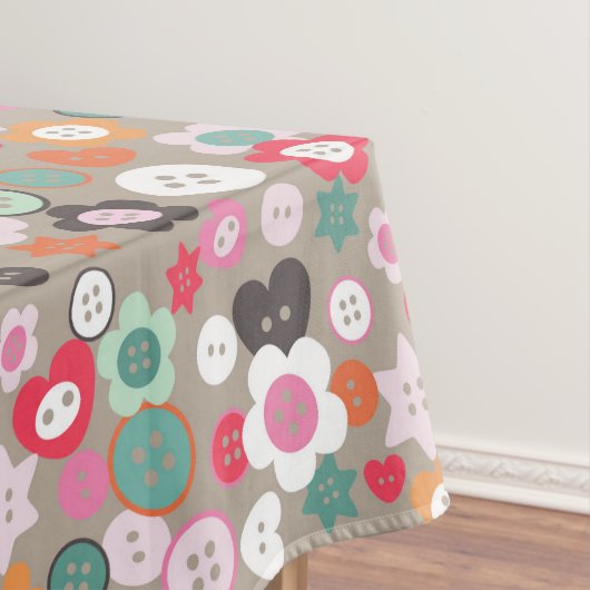 ラブ裁縫ボタンアッシュ テーブルクロス (インサイチュ)