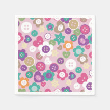 ラブ裁縫ボタンピンクナプキンス