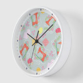 ラブ裁縫マシングレー 壁時計 (傾斜)