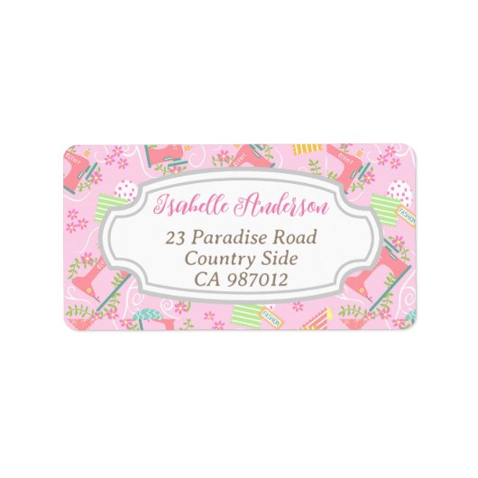 ラブ裁縫マシンピンク ラベル (正面)