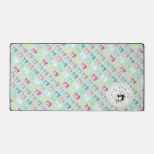 ラブ裁縫マシンブルーデスクマット デスクマット (正面)