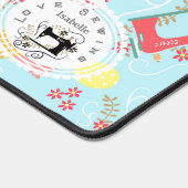 ラブ裁縫マシンブルーデスクマット デスクマット (コーナー)