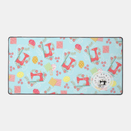 ラブ裁縫マシンブルーデスクマット デスクマット