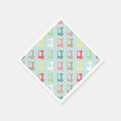 ラブ裁縫マシンブルー スタンダードカクテルナプキン (角)