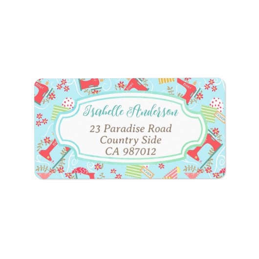 ラブ裁縫マシンブルー ラベル (正面)