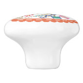 ラブ裁縫マシンホワイトオレンジ セラミックノブ (側面)