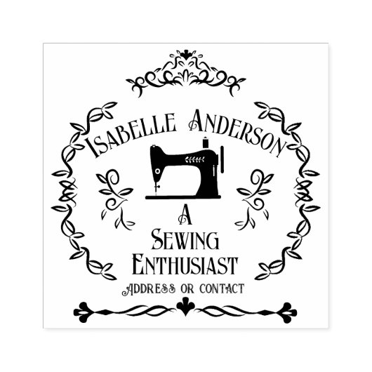 ラブ裁縫ヴィンテージ ラバースタンプ (インプリント)