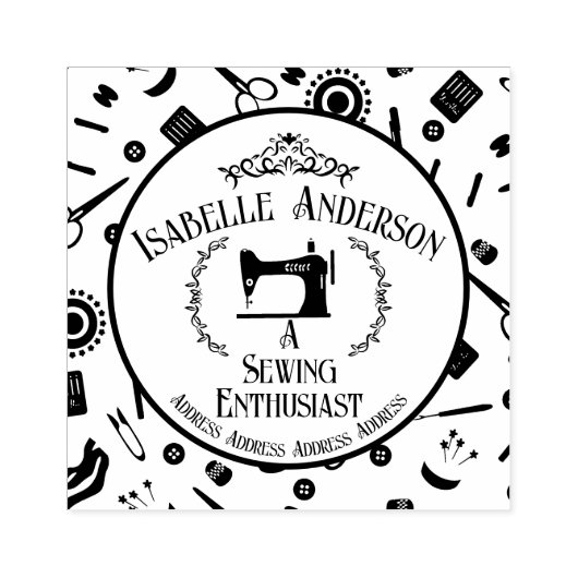 ラブ裁縫ヴィンテージ ラバースタンプ (インプリント)