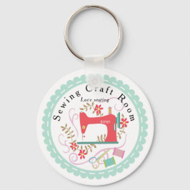 ラブ裁縫機械。カスタマイズ.ブルー. キーホルダー