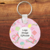 ラブ裁縫機械。ピーチ キーホルダー (裏面)